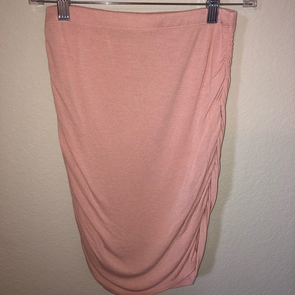 Peach/nude pencil skirt